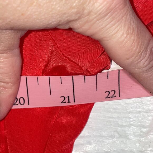 Vintage NWT Red Blouse Size 8 Silk-Like Double Breasted Lightweight Dead Stock - Picture 10 of 11